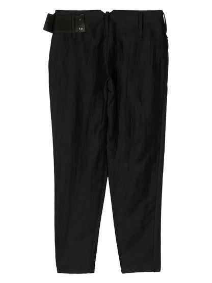 Belted Tapered Trousers