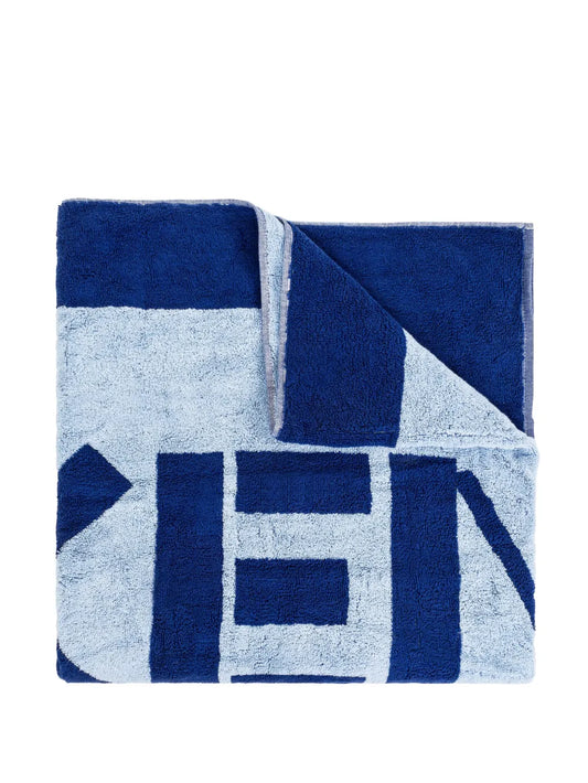 Logo-Intarsia Cotton-Terry Beach Towel
