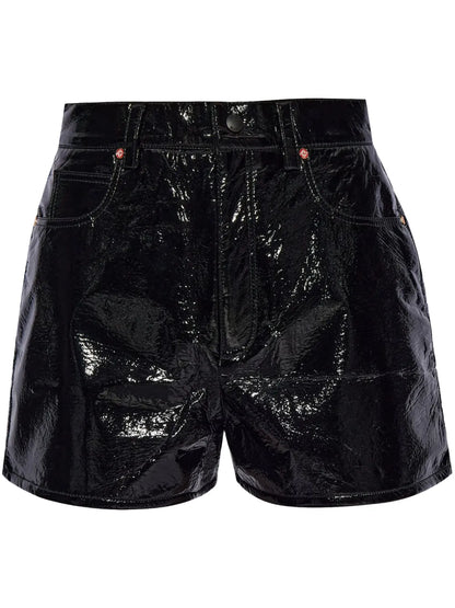 Faux-Leather Shorts