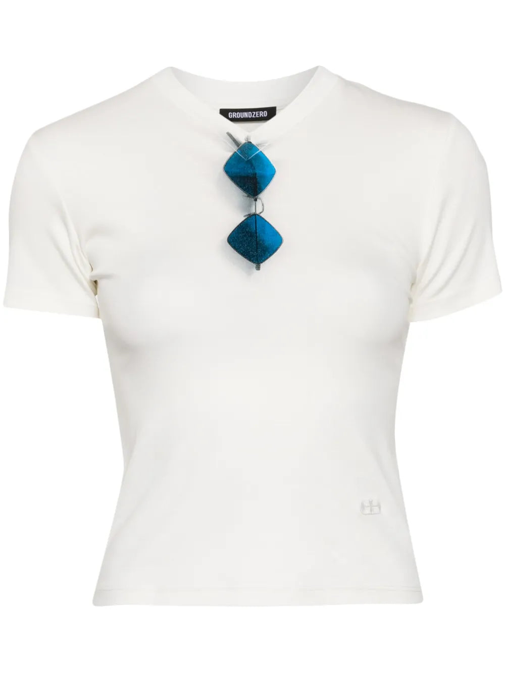 V-Neck Cotton Blend T-Shirt