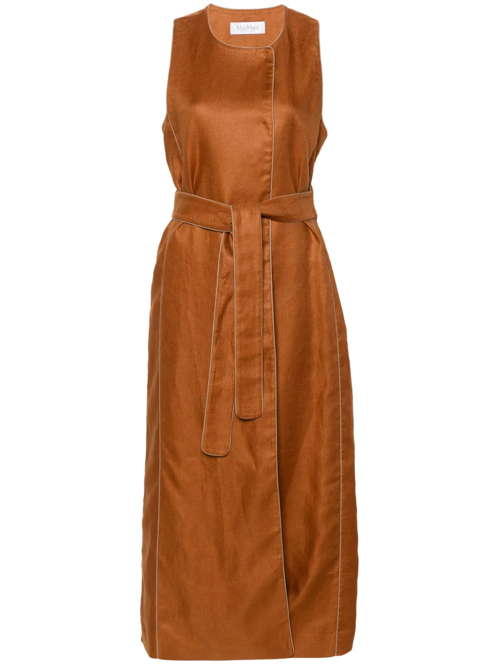 Aureo Belted Linen Waistcoat