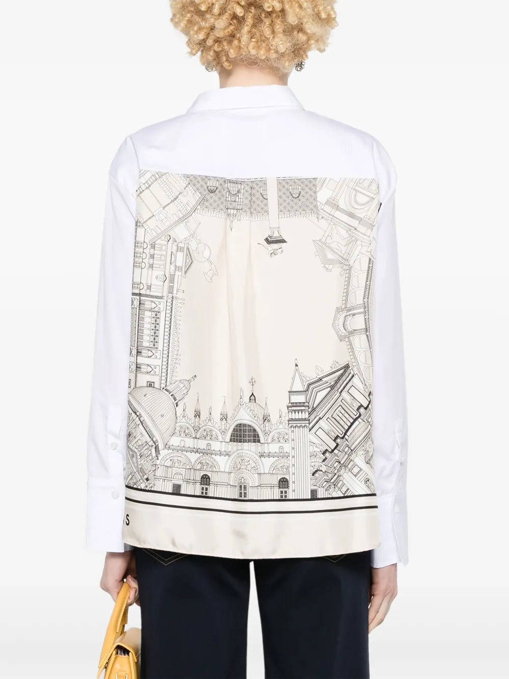 Sirene Graphic-Print Panelled Shirt