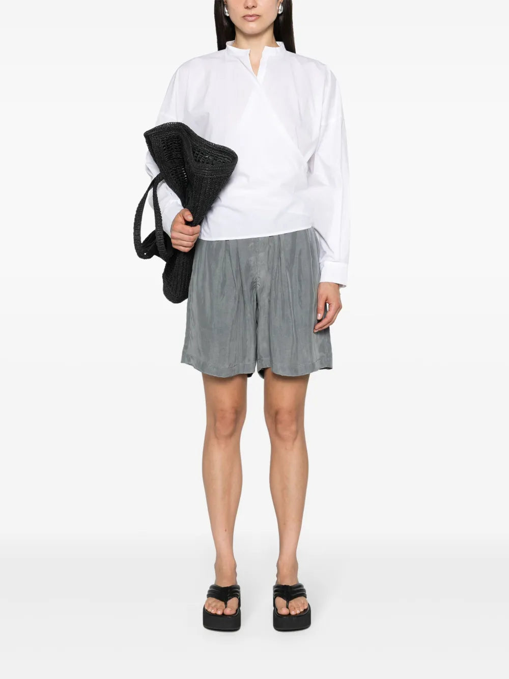 Poplin Wrap Shirt