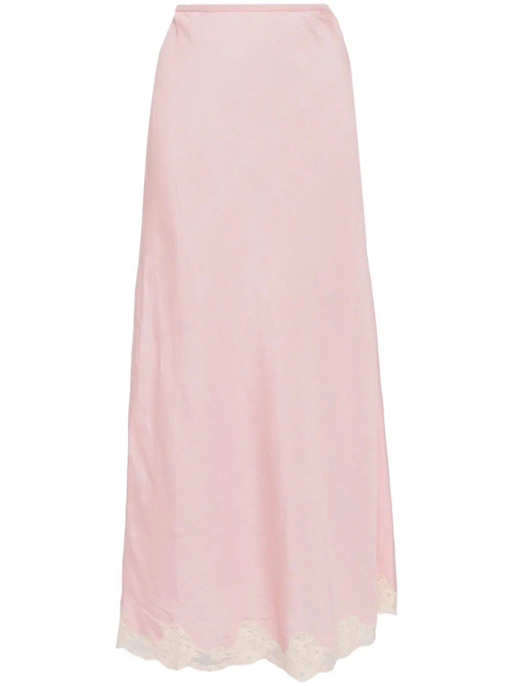 Lace-Trim Maxi Skirt