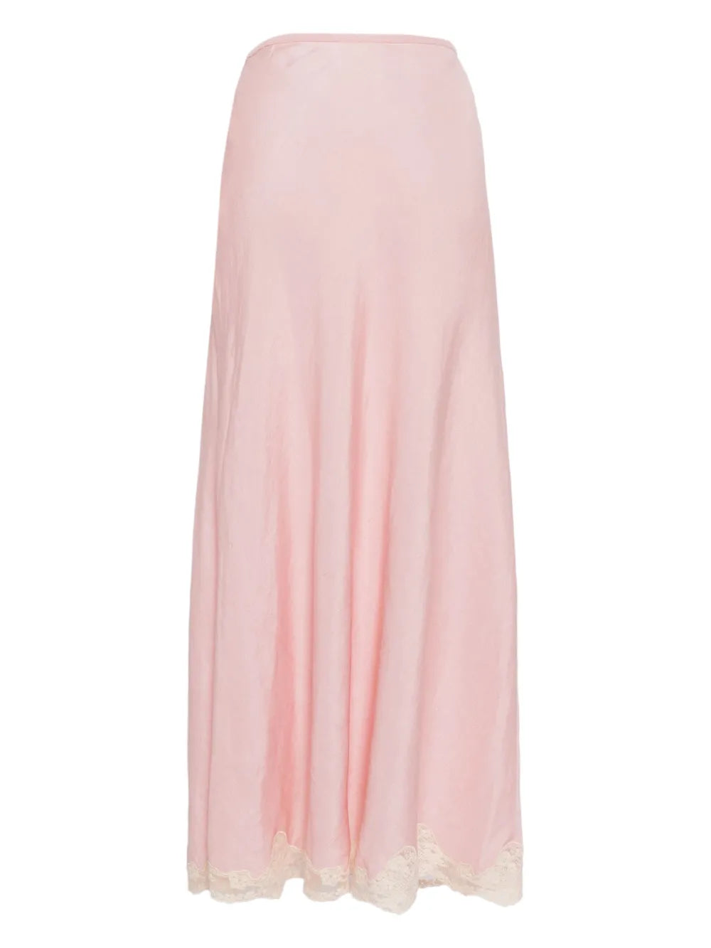 Lace-Trim Maxi Skirt
