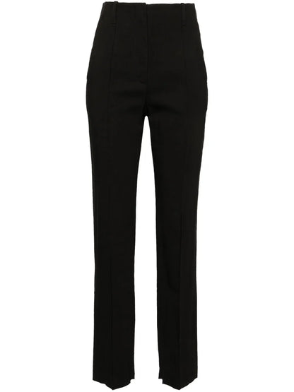 High-Waisted Slim-Fit Trousers