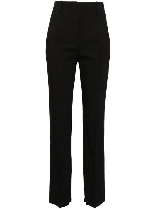 High-Waisted Slim-Fit Trousers