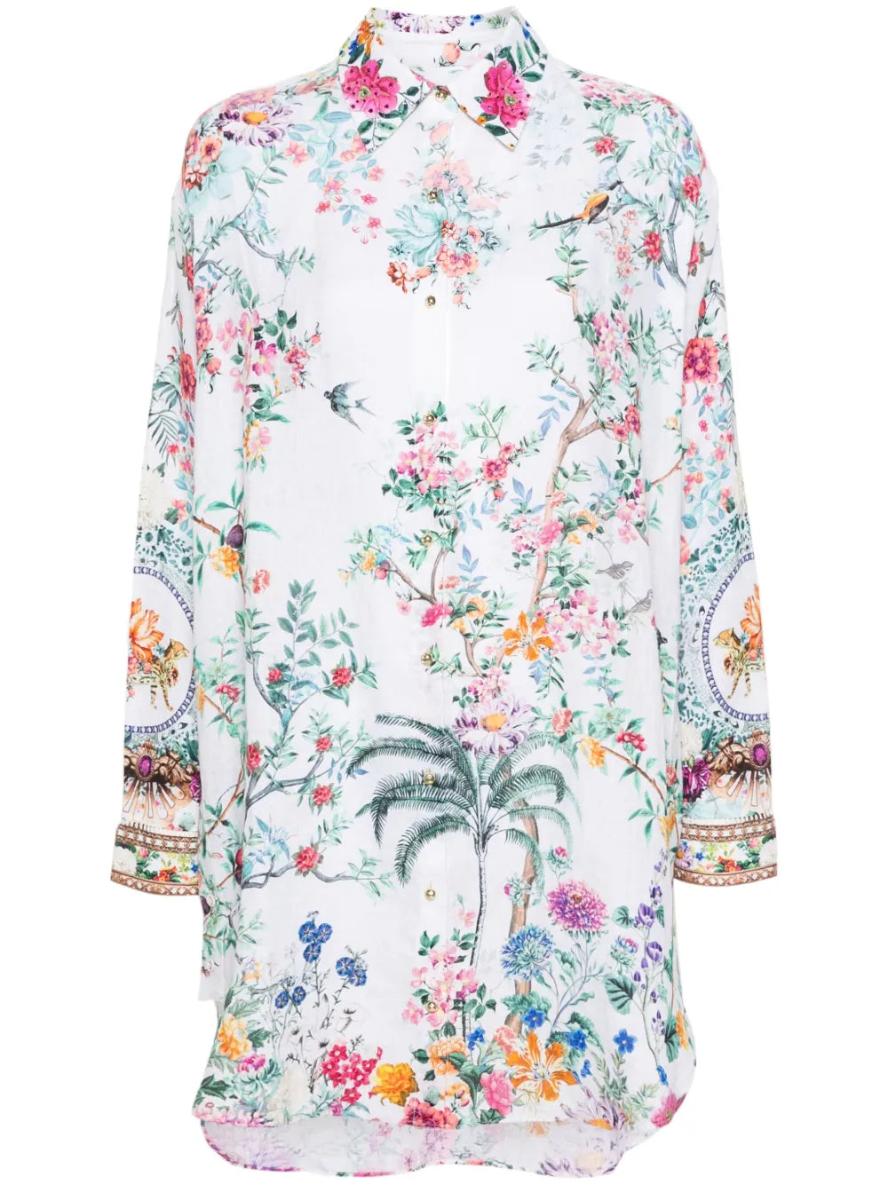 Plumes And Parterres Linen Tunic