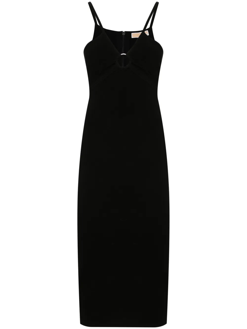 Cut-Out Detail Knitted Midi Dress