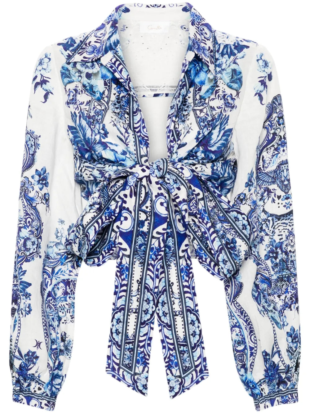 Glaze And Graze-Print Cropped Shirt