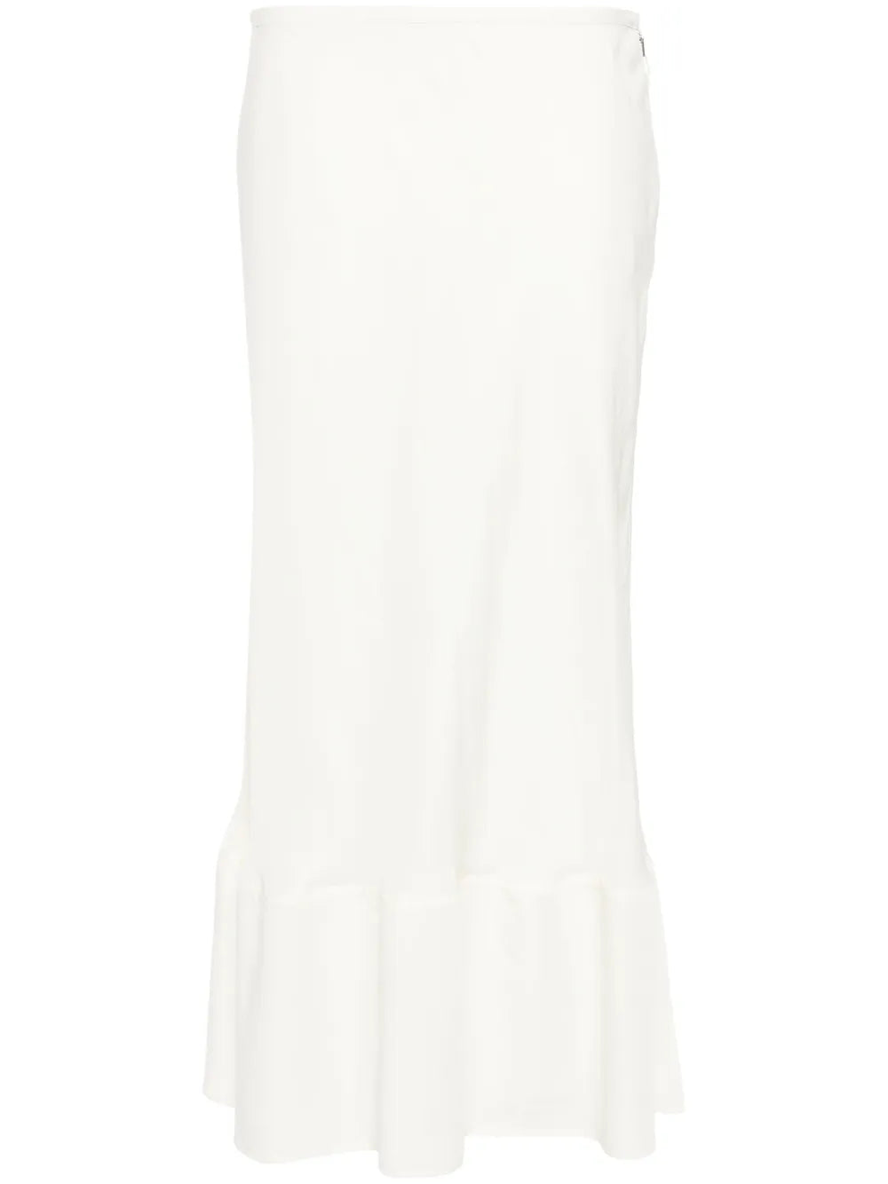 Semi-Sheer A-Line Midi Skirt