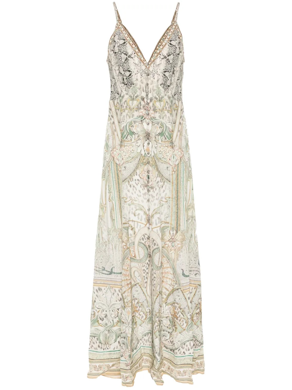 Ivory Tower Tales-Print Dress