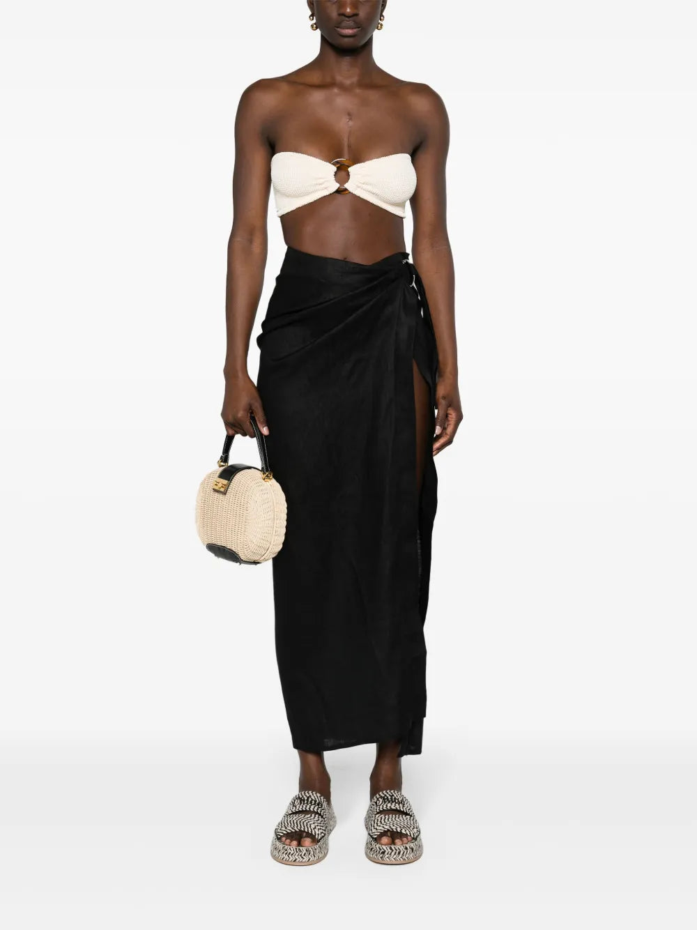 Vika 2.4 Linen Midi Skirt