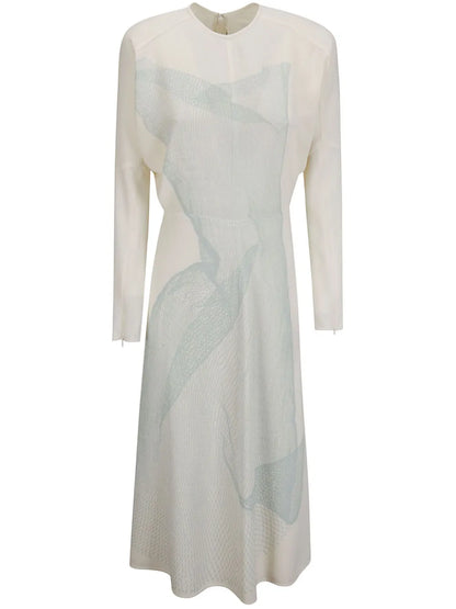 Contorted-Net Maxi Dress