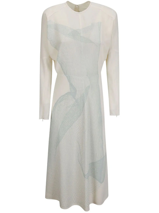 Contorted-Net Maxi Dress
