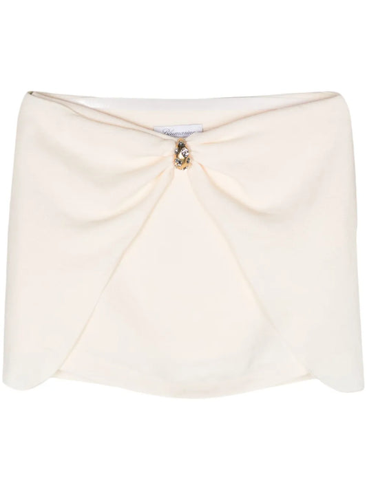 Low-Rise Crepe Miniskirt