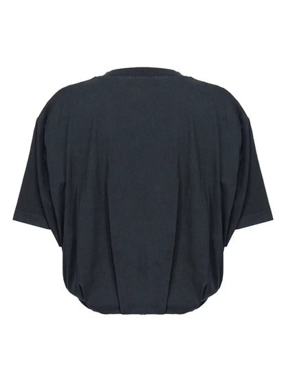 Cropped Logo-Print Jersey Shirt