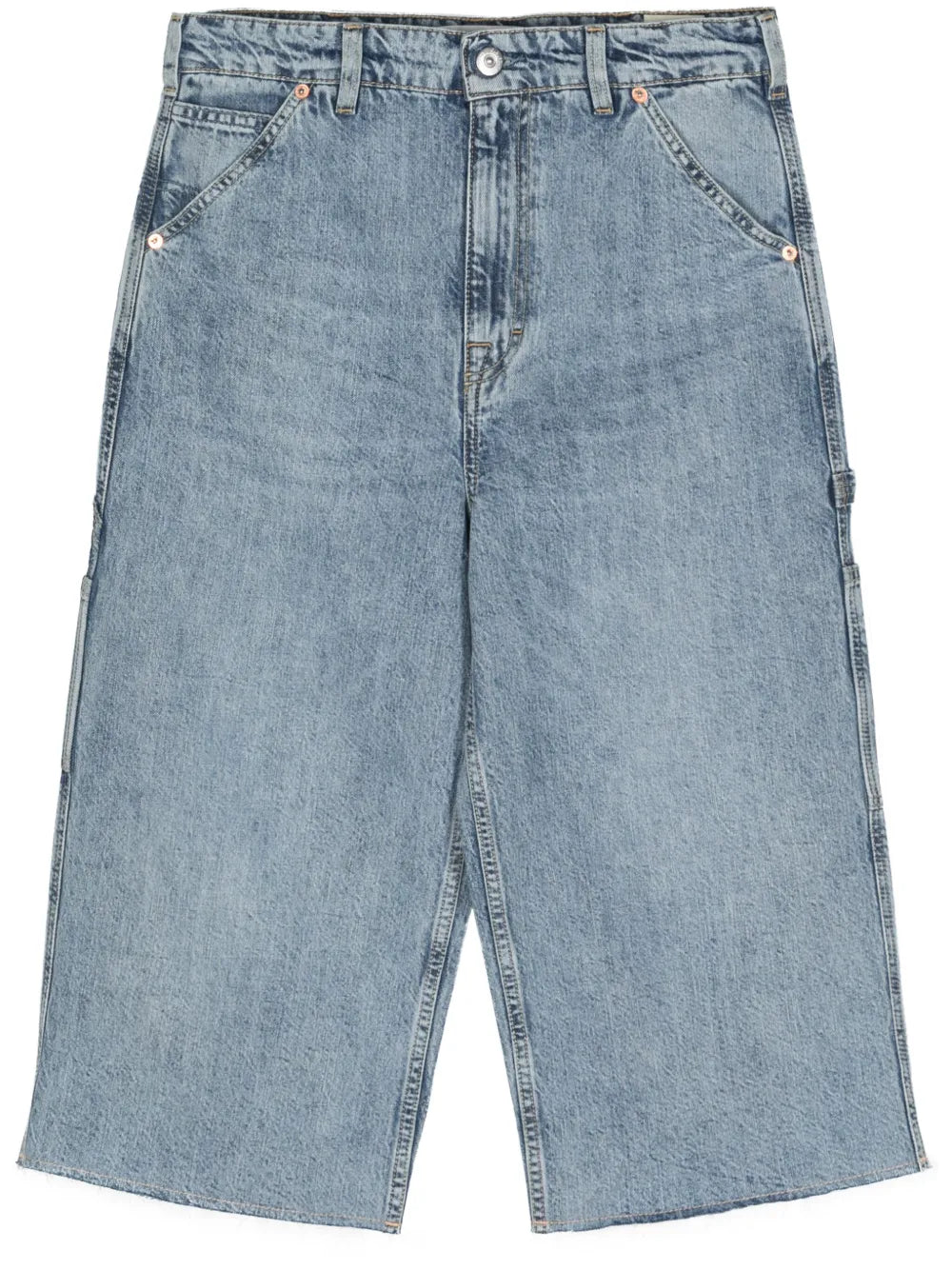 Wide-Leg Cropped Jeans