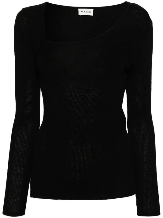 Ribbed-Knit Sweater