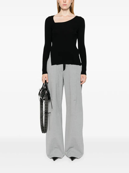 Ribbed-Knit Sweater
