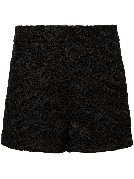 Guipure-Lace Mini Shorts
