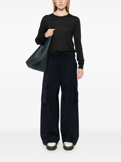 Gabardine Cargo Trousers