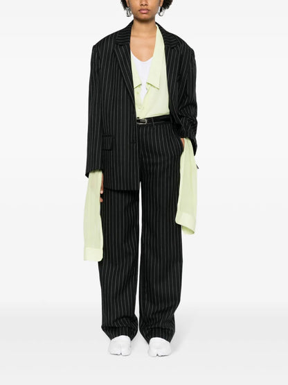 Semi-Sheer Open-Collar Shirt