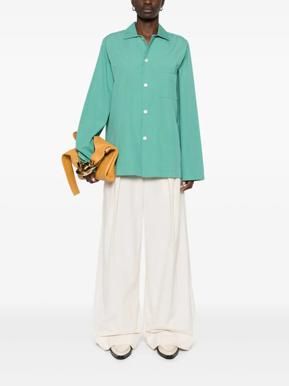 Spread-Collar Cotton Shirt