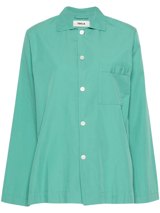 Spread-Collar Cotton Shirt