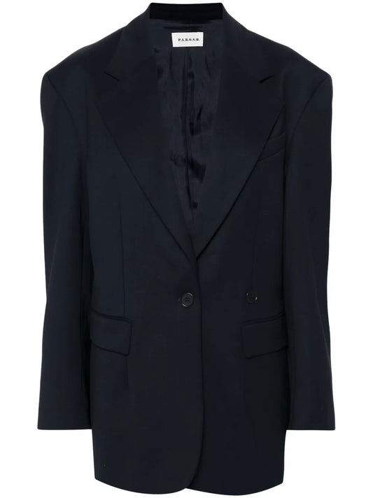 Single-Breasted Virgin Wool Blazer