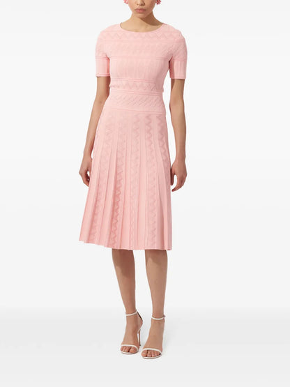 Pointelle-Knit Midi Dress