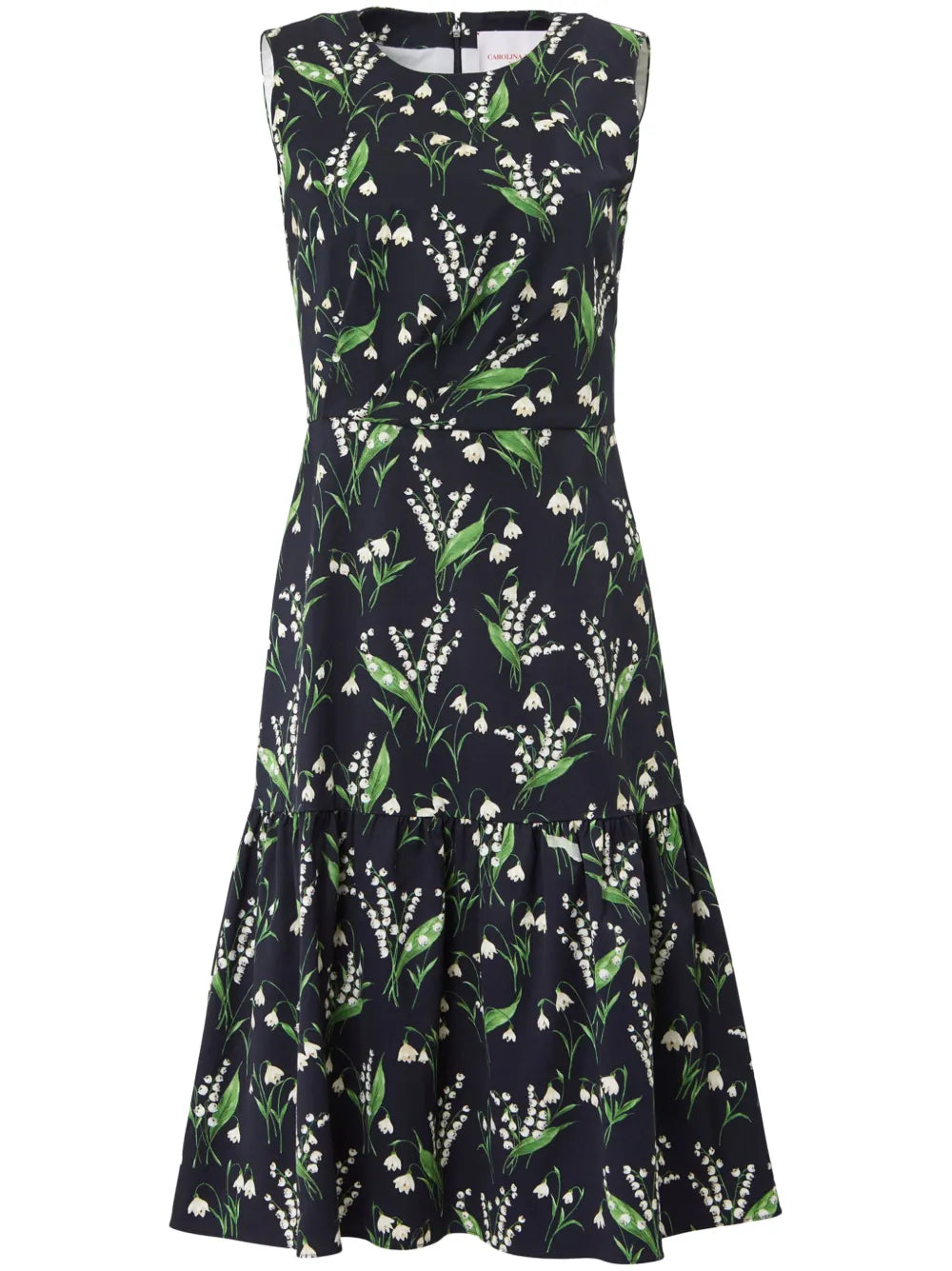 Floral-Print Silk Midi Dress