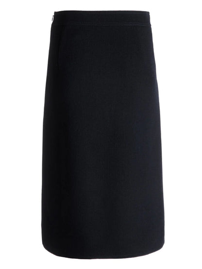 High-Waisted Wool Skirt