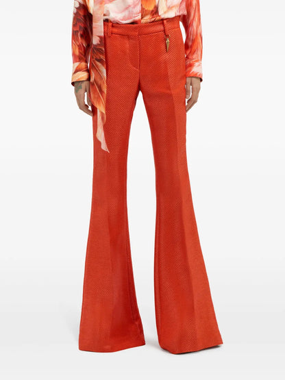 Low-Rise Flared Trousers