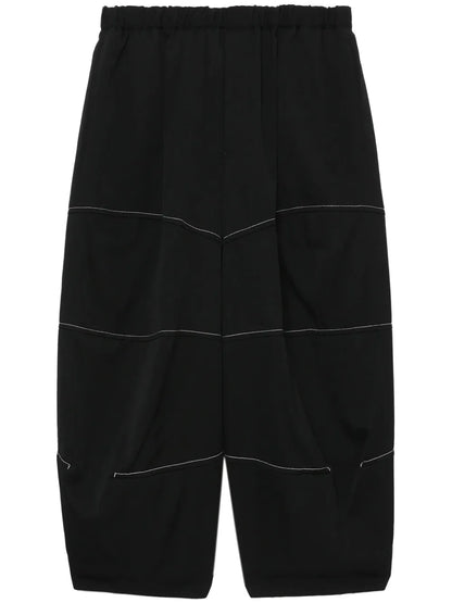 Tapered-Leg Cropped Trousers