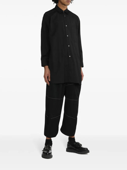 Tapered-Leg Cropped Trousers