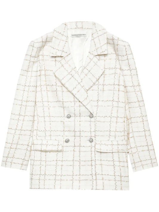 Double-Breasted Tweed Blazer
