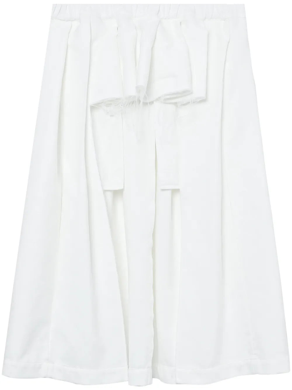 Ruffle-Detail Pleated Midi Skirt