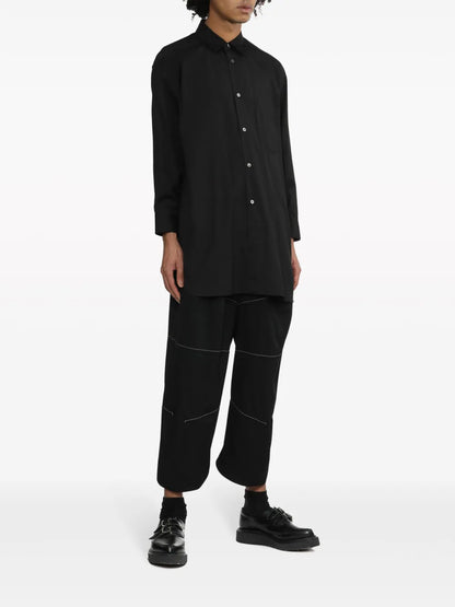 High-Low Hem Cotton Shirt