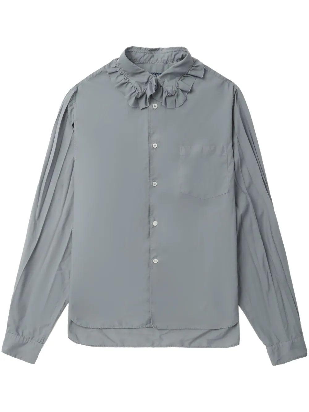 Ruffle-Collar Wide-Sleeve Shirt