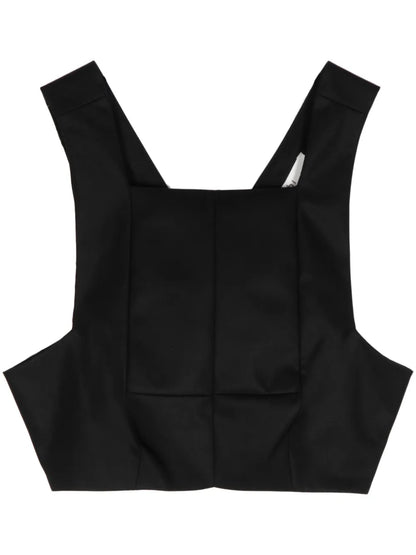 Square-Neck Cotton-Blend Tank Top