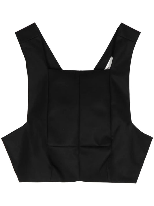 Square-Neck Cotton-Blend Tank Top