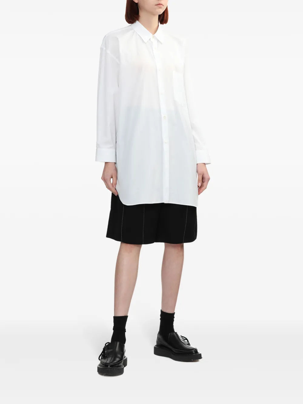 Drop-Shoulder Cotton Shirt