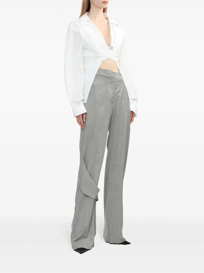 Wool Asymmetric Trousers