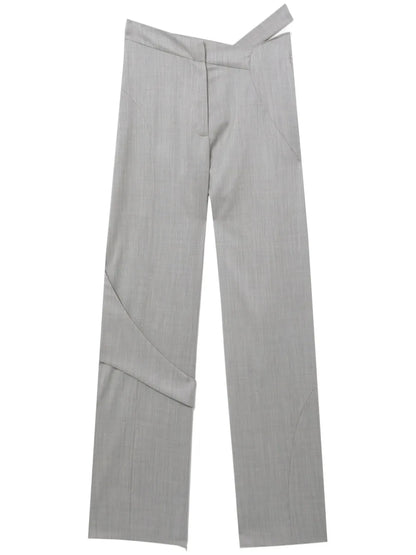 Wool Asymmetric Trousers