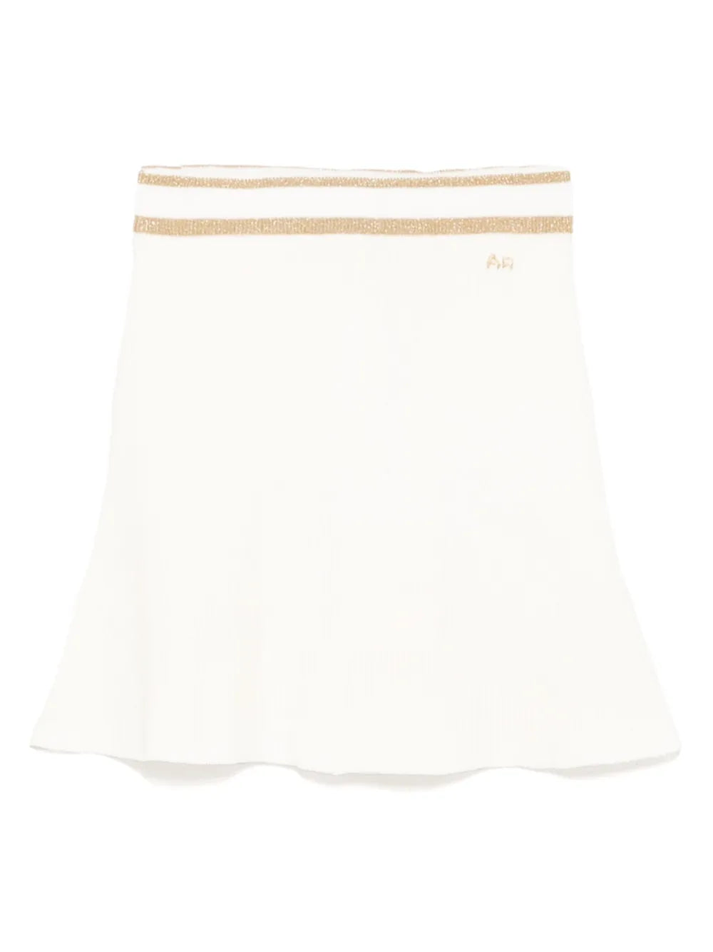 Mini Ribbed Knit Flared Skirt