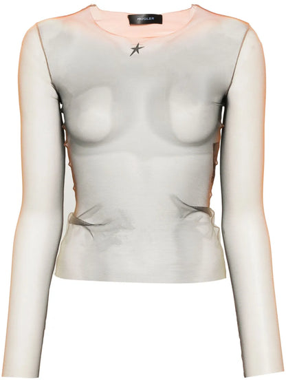 Long-Sleeve Mesh T-Shirt