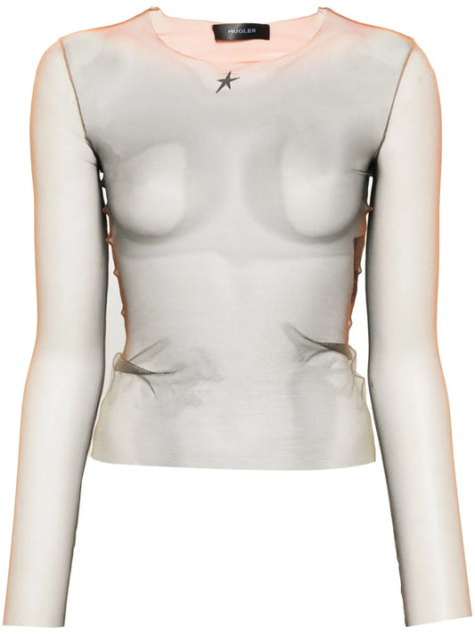 Long-Sleeve Mesh T-Shirt