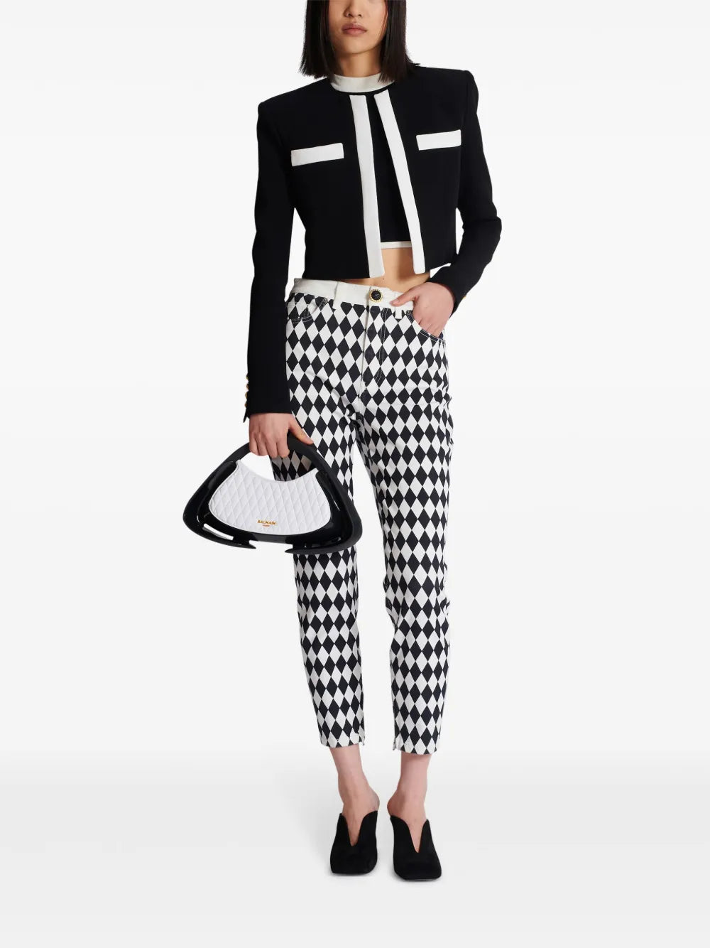 Spencer Crepe Cropped Jacket