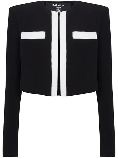 Spencer Crepe Cropped Jacket